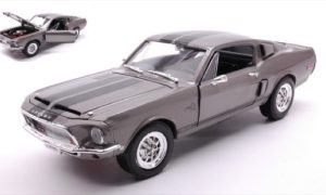 SHELBY MUSTANG GT-500KR TUNGSTEN GREY WITH BLACK STRIPES 1/18