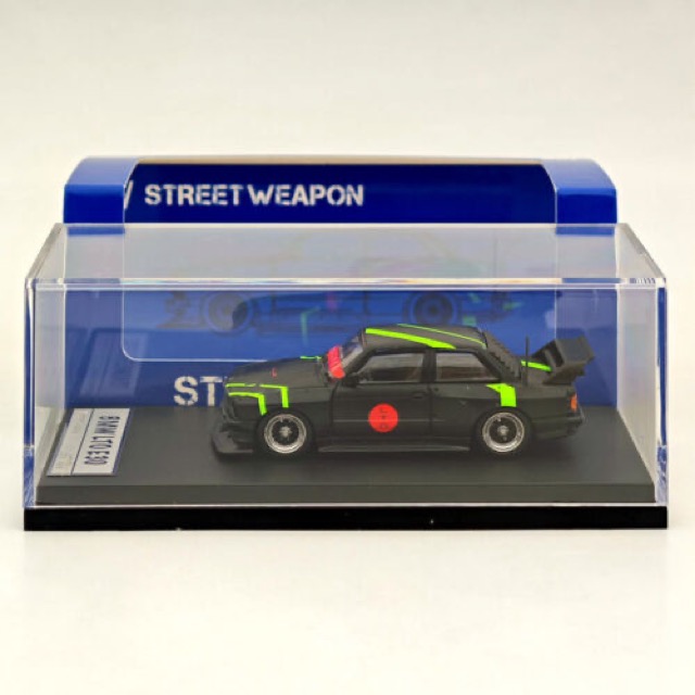 Miniature BMW M3 E30 Warsteiner Racing 1/64 Street Weapon - Modèle Diecast Limité Blanc - Neuf