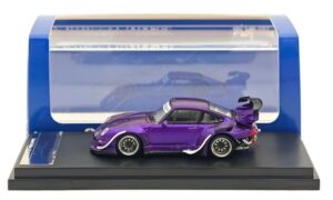 PORSCHE RWB 993 PURPLE METALLIC ARMY GIRL 1/64