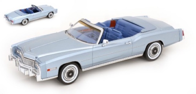 CADILLAC ELDORADO CONVERTIBLE 1976 LIGHT BLUE 1/18