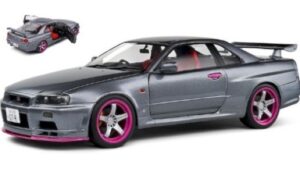 NISSAN SKYLINE GT-R (BNR34) COUPE 1999 GREY 1/18
