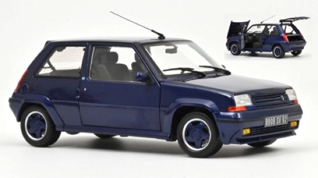 RENAULT SUPERCINQ GT TURBO 1989 ALAIN OREILLE DARK BLUE 1/18